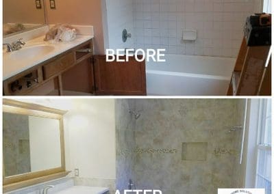 before and after bathroom remodel